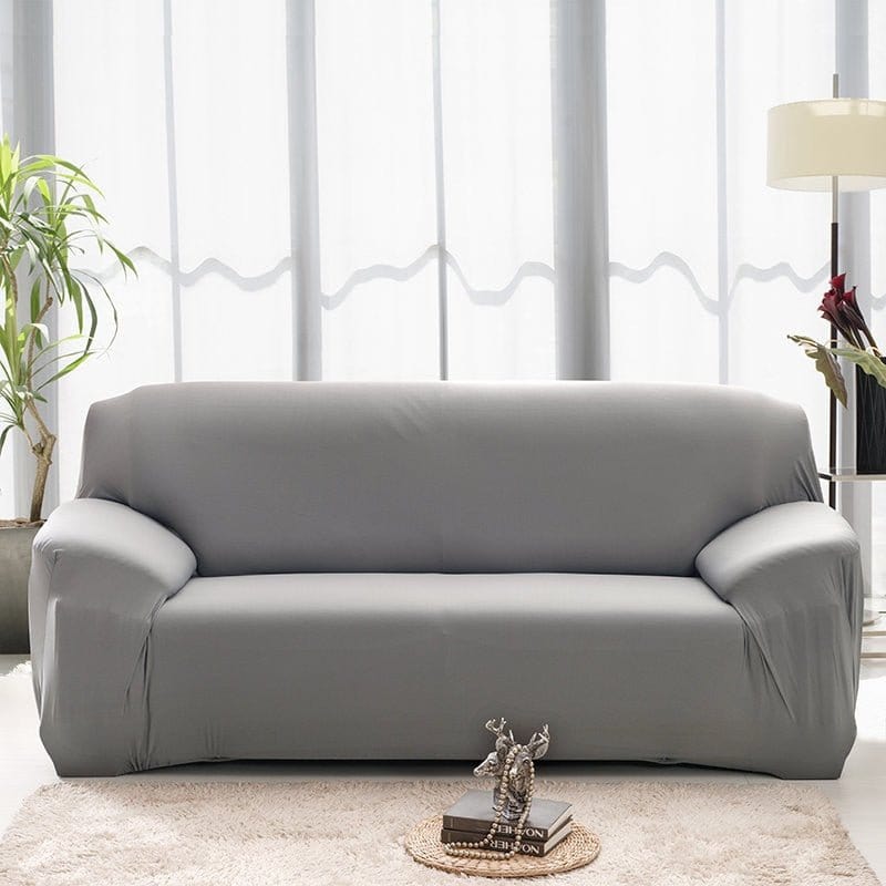 Zoom sur la texture du tissu extensible gris clair