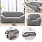 Vue rapprochée du tissu extensible gris clair
