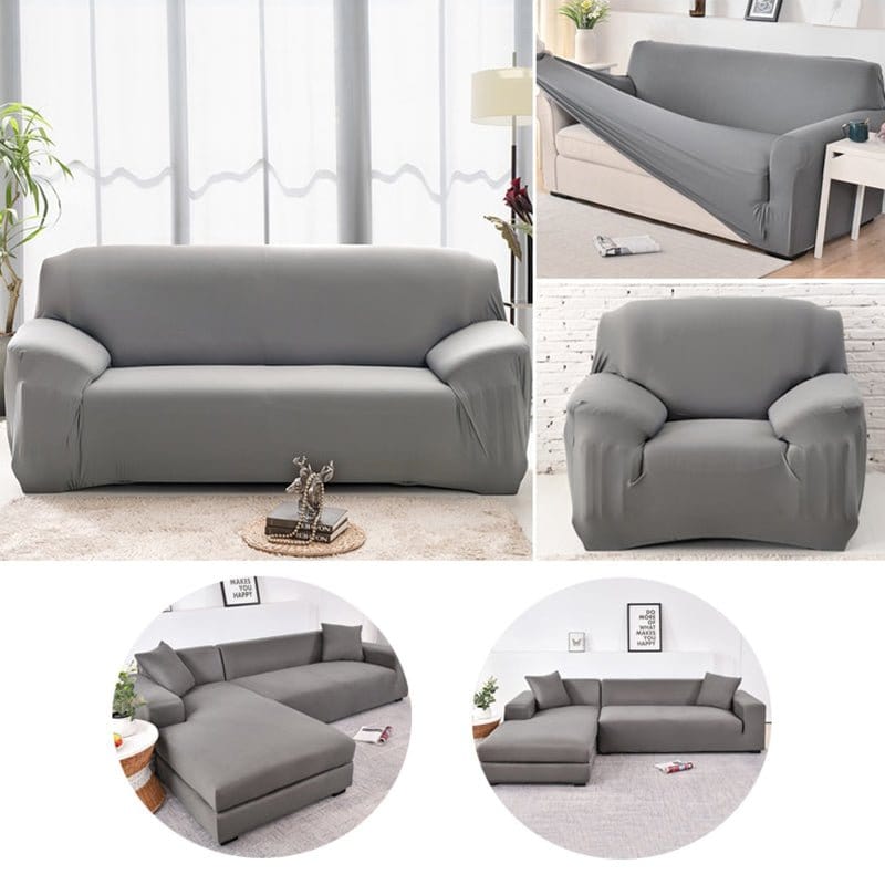 Vue rapprochée du tissu extensible gris clair