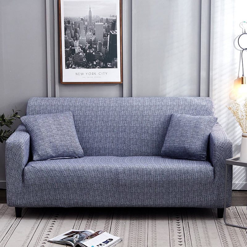 Détail du tissu extensible et lavable de la housse grise