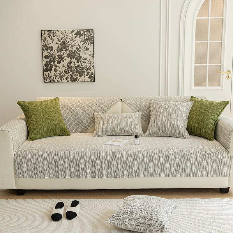 Housse antidérapante en tissu Herringbone, vue latérale