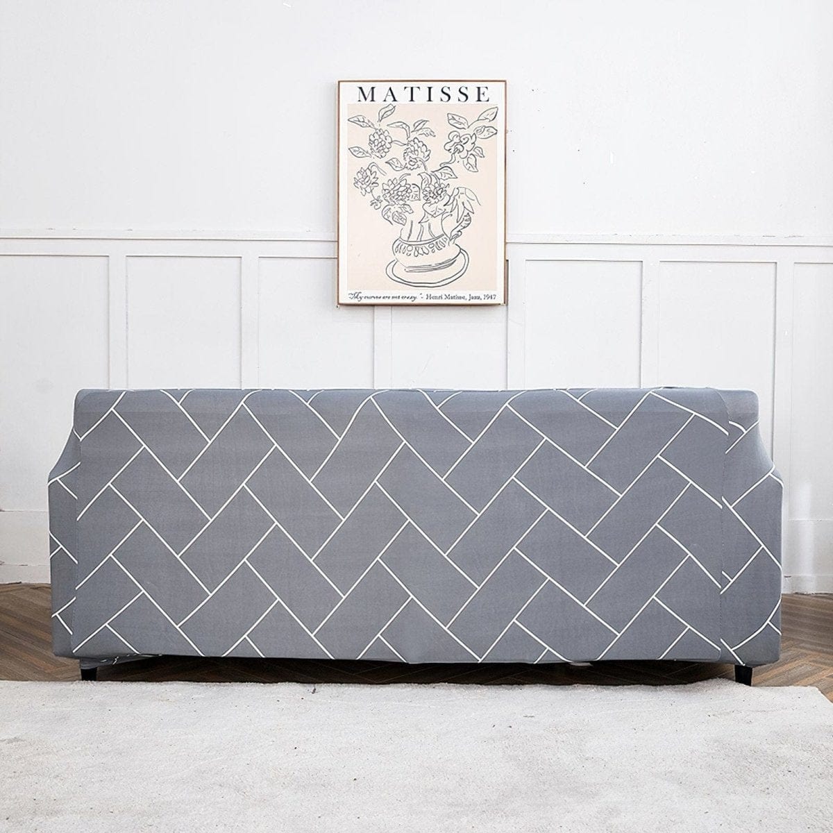 Vue détaillée de la texture douce du tissu gris