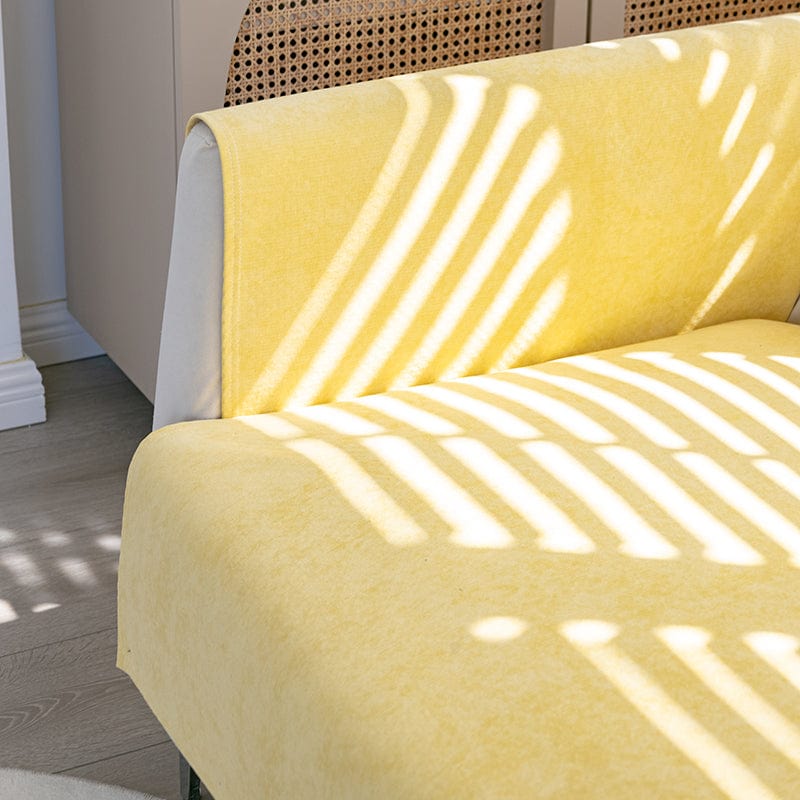 Zoom sur la matière ImperFlex™ de la housse jaune