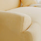 Housse de canapé ajustée, texture jacquard, couleur jaune pâle