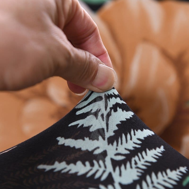Gros plan sur le tissu jacquard déperlant, texture visible