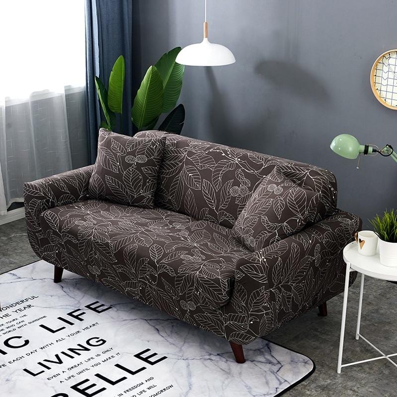 Détail du tissu extensible avec motif végétal
