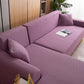 Housse violette montrant sa texture douce