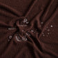 Housse de canapé marron en jacquard vue de face