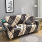 Gros plan sur le tissu extensible marron de la housse