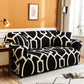 Gros plan sur le tissu extensible noir de la housse