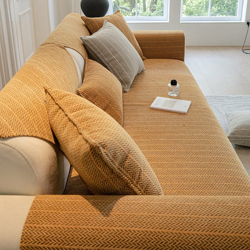 Vue rapprochée du tissu Herringbone antidérapant
