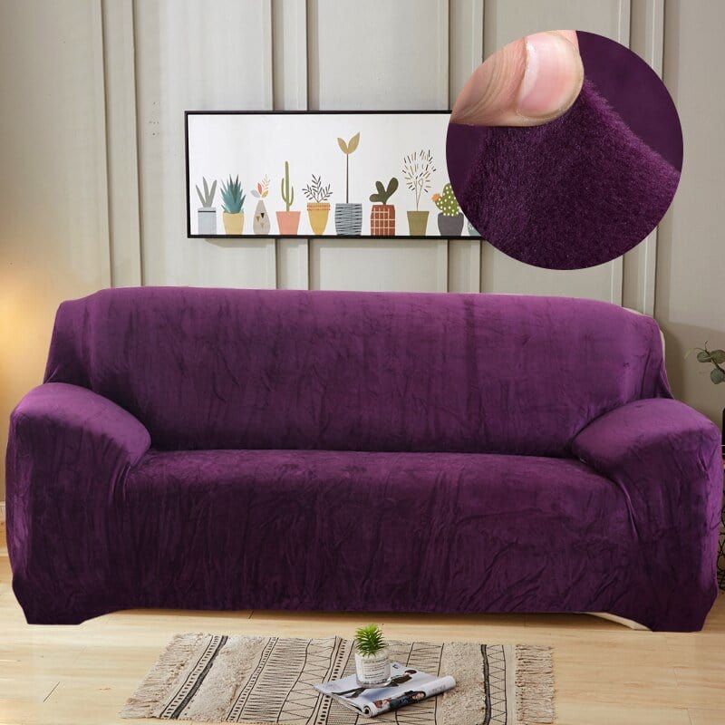 Installation facile d'une housse extensible sur canapé