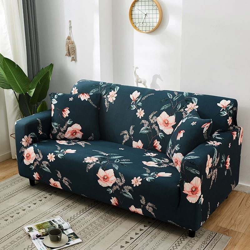 Gros plan sur le tissu extensible de la housse beige