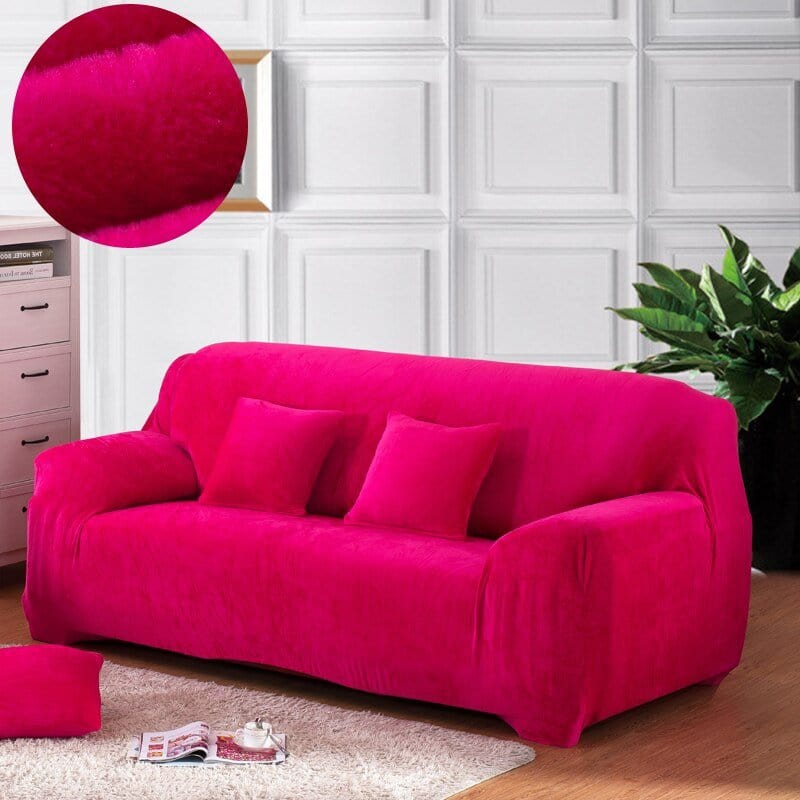Gros plan sur la texture douce du velours rose extensible