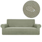 Détail du tissu jacquard déperlant vert