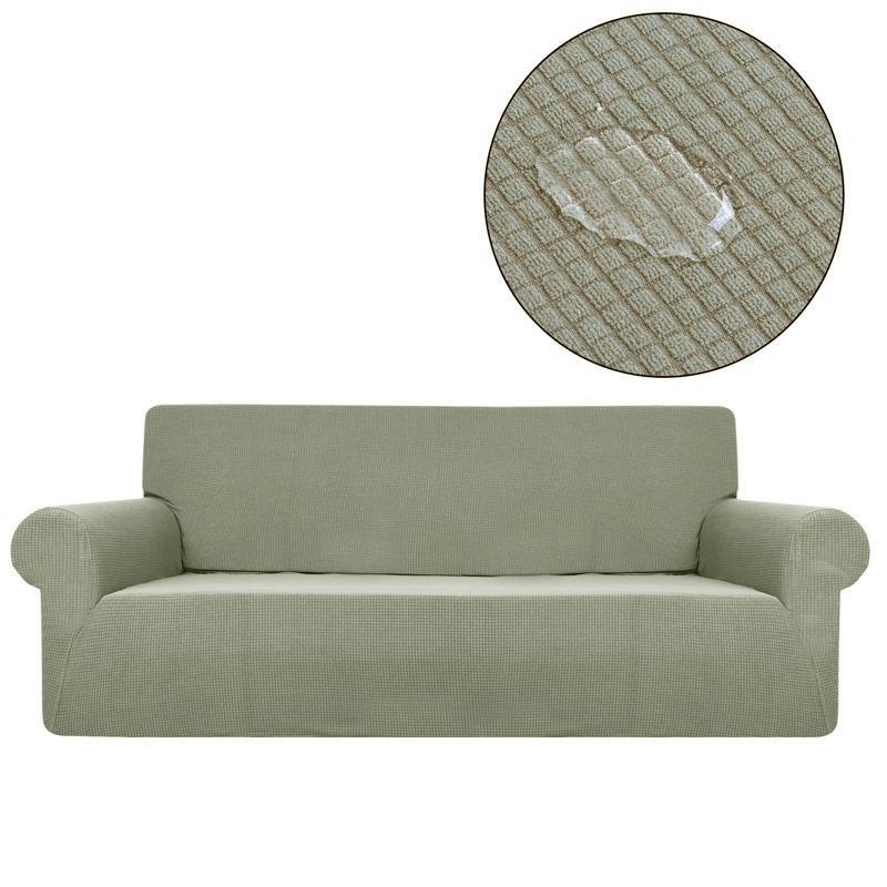 Détail du tissu jacquard déperlant vert
