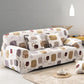 Gros plan sur le tissu texturé de la housse de canapé extensible