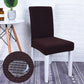 Housse de chaise marron en tissu jacquard déperlant