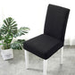 Vue latérale d'une housse de chaise noire avec traitement anti-taches