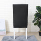 Vue latérale d'une chaise recouverte de similicuir imperméable