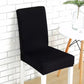 Housse extensible noire pour chaise sans accoudoirs