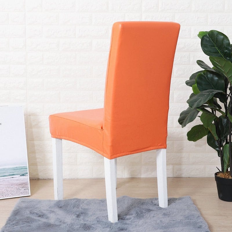 Zoom sur la texture réaliste du similicuir imperméable orange