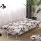 Vue rapprochée du tissu élastique à fleurs marron