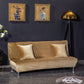 Housse de clic-clac en velours marron, vue de face