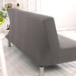Vue rapprochée du tissu extensible gris de la housse