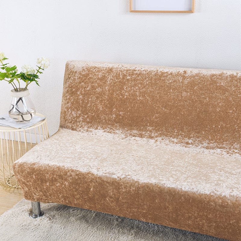 Gros plan sur la texture douce en velours de la housse