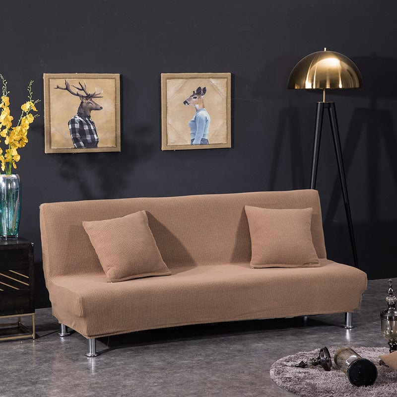 Housse de clic-clac marron en tissu Jacquard déperlant