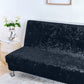 Gros plan sur texture velours noir de la housse