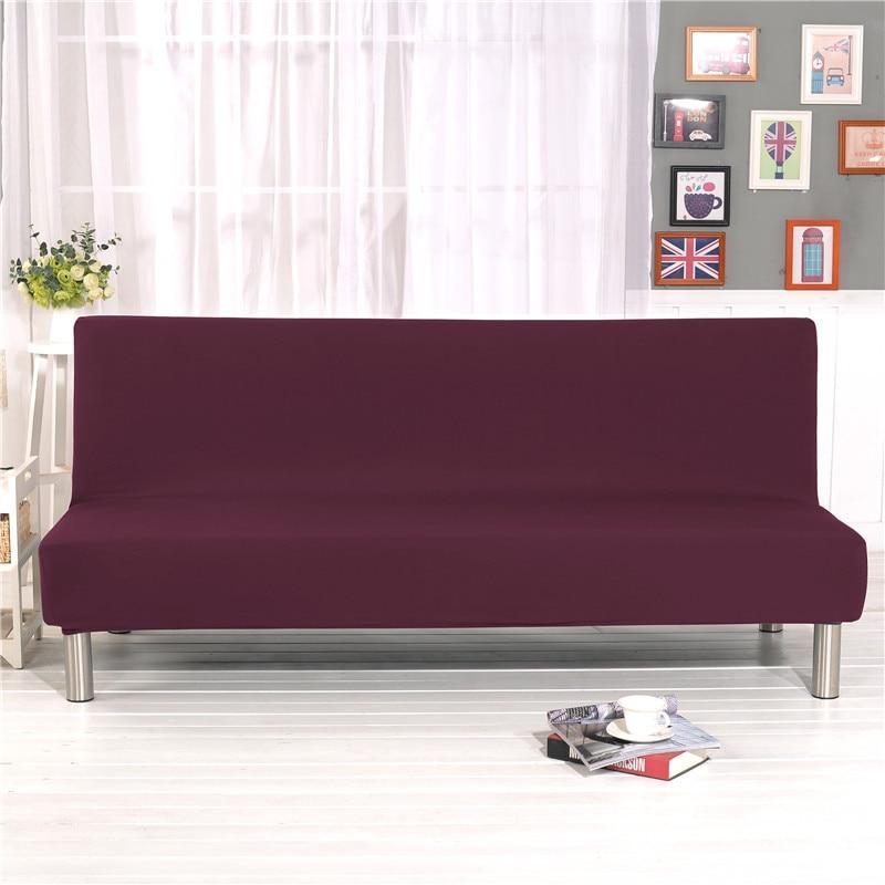 Housse extensible pour canapé-lit en tissu pourpre