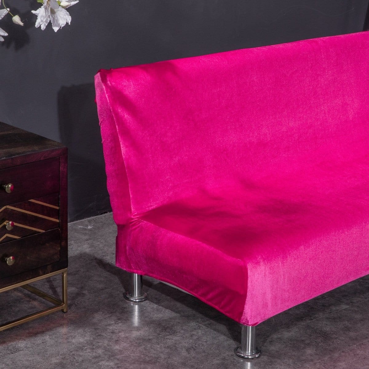 Détail du tissu velours doux et épais