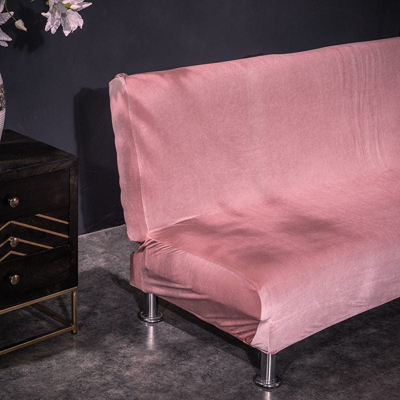 Détail du tissu velours rose, texture douce et élégante