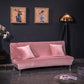 Housse de clic clac en velours rose, vue de face