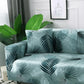 Vue rapprochée de housses extensibles vertes avec motif jungle