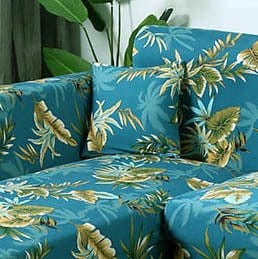 Housses de coussin vertes à motif de feuilles, lot de deux