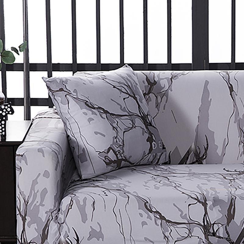 Gros plan sur texture marbrée de housses de coussin extensibles