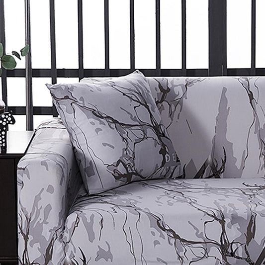 Gros plan sur texture marbrée de housses de coussin extensibles