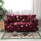 Housse de coussin rouge motif floral, tissu extensible