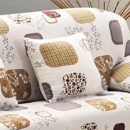 Deux housses de coussin extensibles en tissu texturé, 45x45 cm