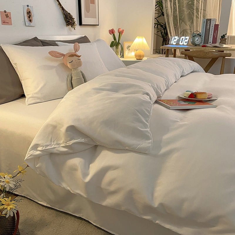 Gros plan sur la texture douce de la housse de couette
