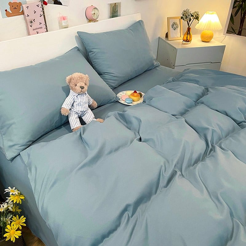 Zoom sur la qualité du tissu polyester bleu ciel