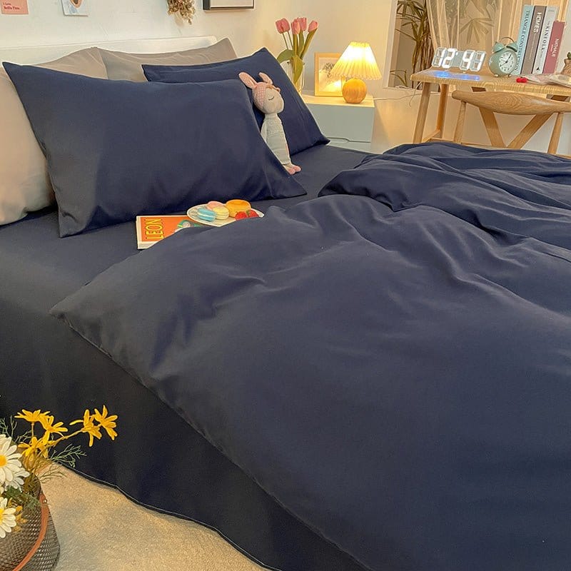 Texture douce et lisse de la housse de couette en gros plan