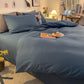 Housse de couette bleu turquin avec motifs subtils