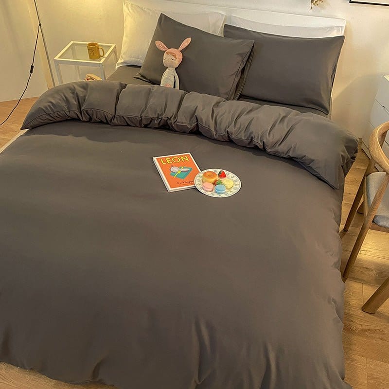 Housse de couette en polyester avec oreillers assortis
