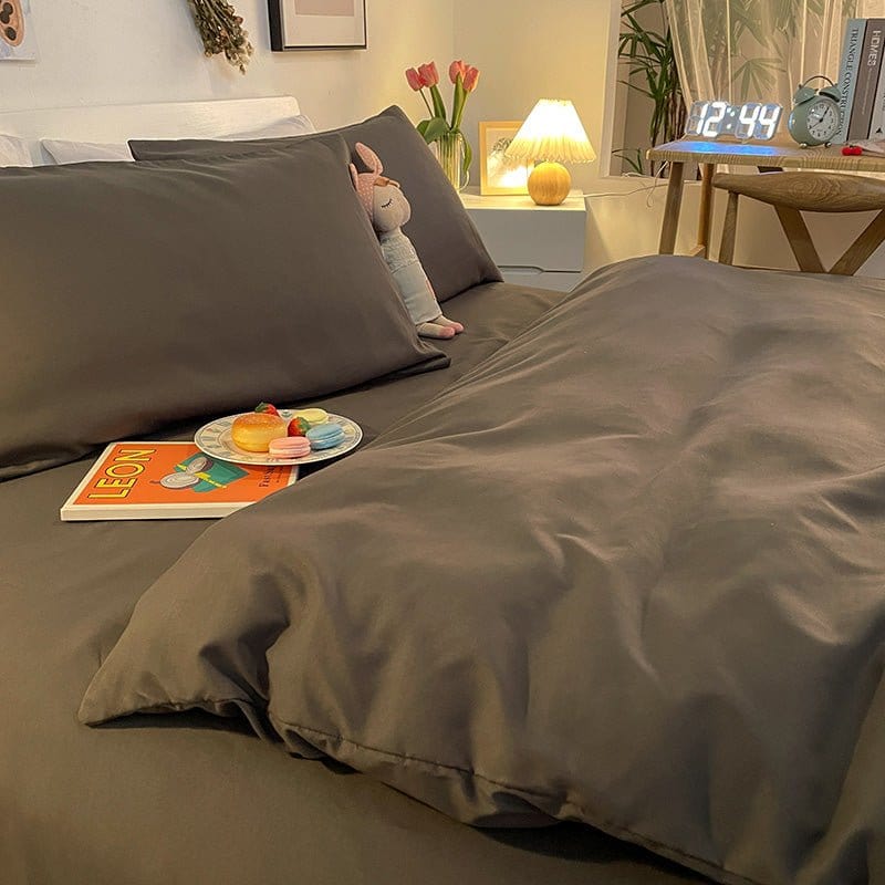 Gros plan sur les coutures de la housse de couette
