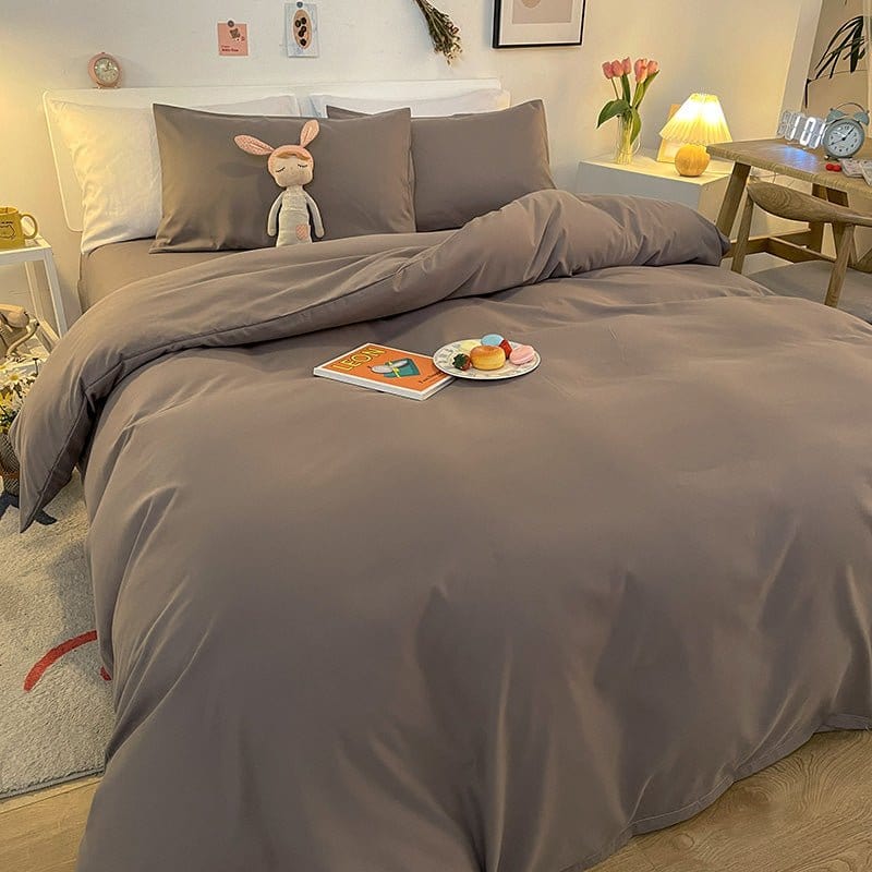Gros plan sur le tissu polyester de la housse de couette grise