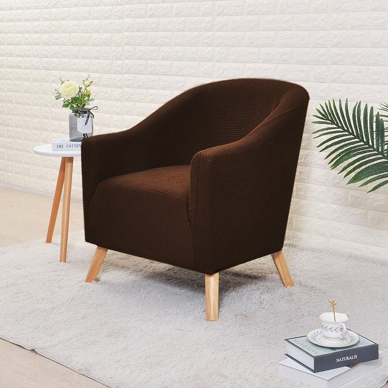 Gros plan sur tissu résistant aux taches, couleur marron